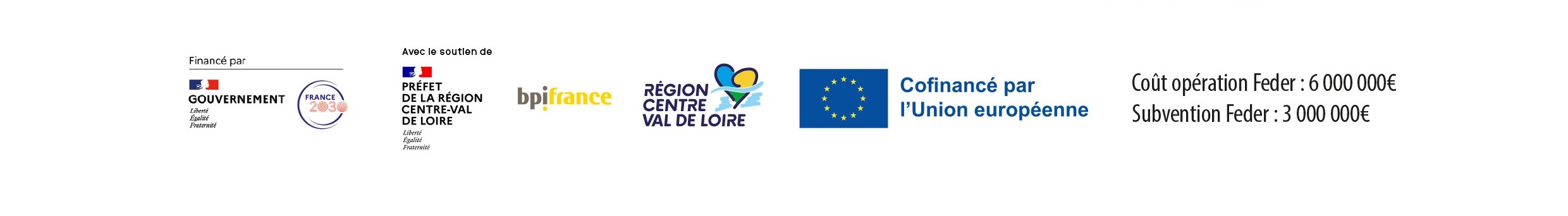 Partenaires et financeurs de Printing Bourges : Cetim, MBDA, KNDS, Gouvernement, France 2030, Préfet de la région Centre-Val de Loire, Bpifrance, Région Centre-Val de Loire et Union européenne