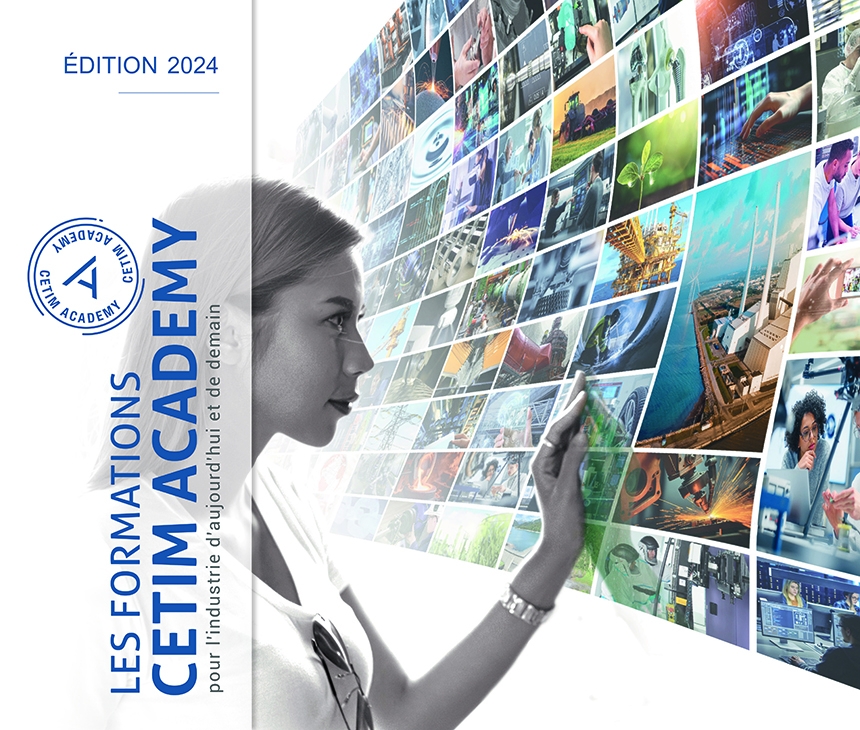 Première de couverture du catalogue des formations Cetim Academy 2024