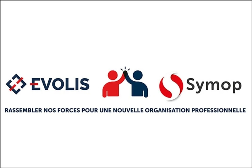 Logo représentant le rapprochement d'Evolis du Symop