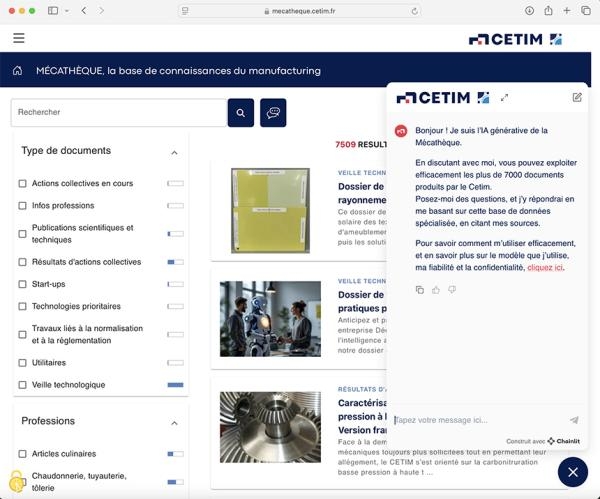 Mécathèque, IA, Chatbot