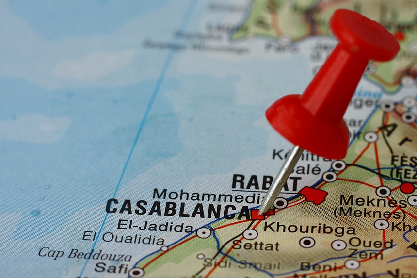 Carte du Maroc - Casablanca ©Roobcio