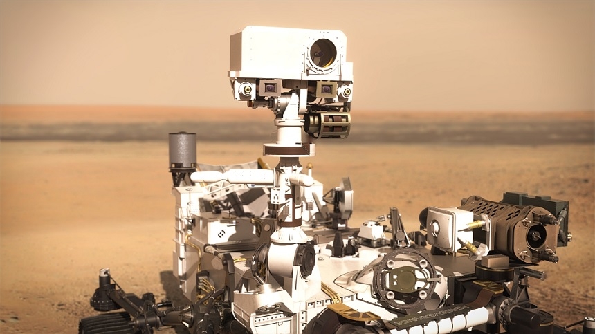 Rover Perseverance de la mission Mars 2020. © CNES/VR2Planet, 2021