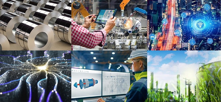 Photos Illustrant les 6 briques technologiques dans lesquelles sont regroupées les 51 technologies prioritaires sélectionnées pour 2020-2025