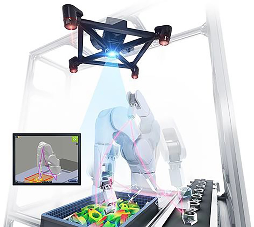 Système Robotique guidée par vision 3D CV-X480D pour le dévracage – Keyence